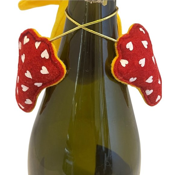 Peanuts Woodstock Valentines Bottle Candy Wrap Plush Toy Heart Feet 6" - Picture 4 of 4